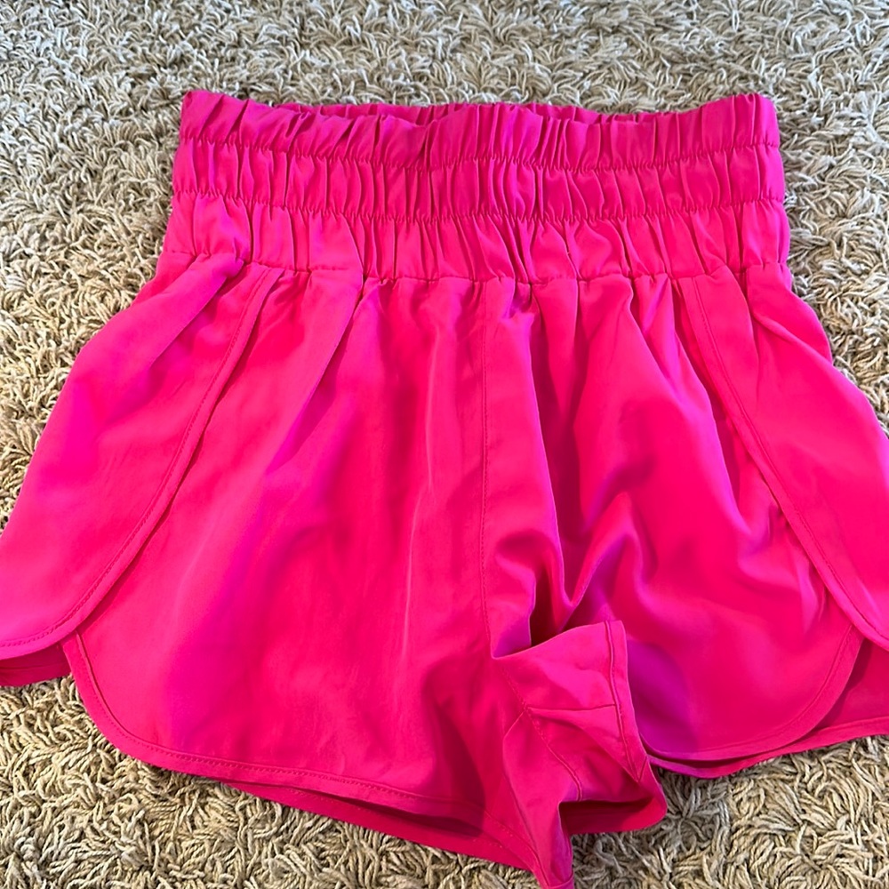 Altar’d State Hot Pink High Waisted Shorts